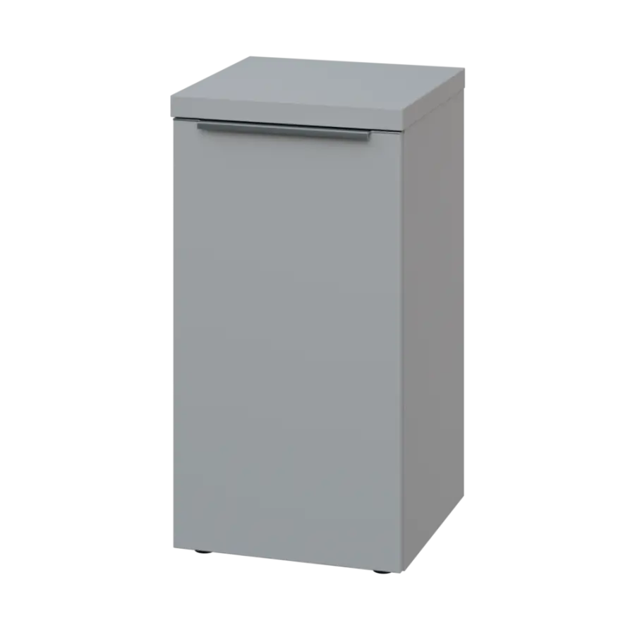 SIN 2 - 4D kancelářská skříň, 1-dveřová, levá, 770x400x400, šedá